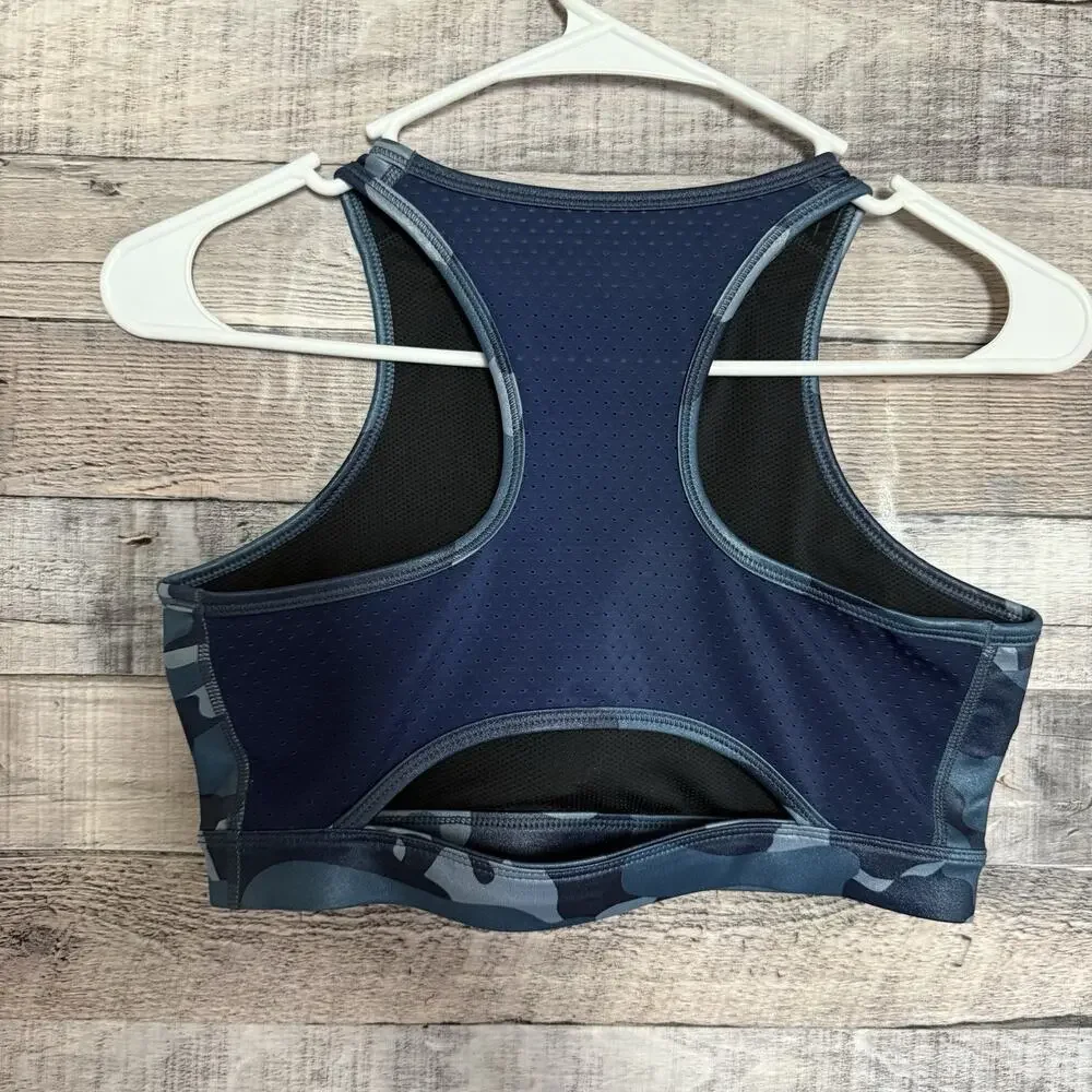 Nike Dri-FIT Swoosh DD1199-493 Women's Ashen Slate/Midnight Navy Sports Bra S
